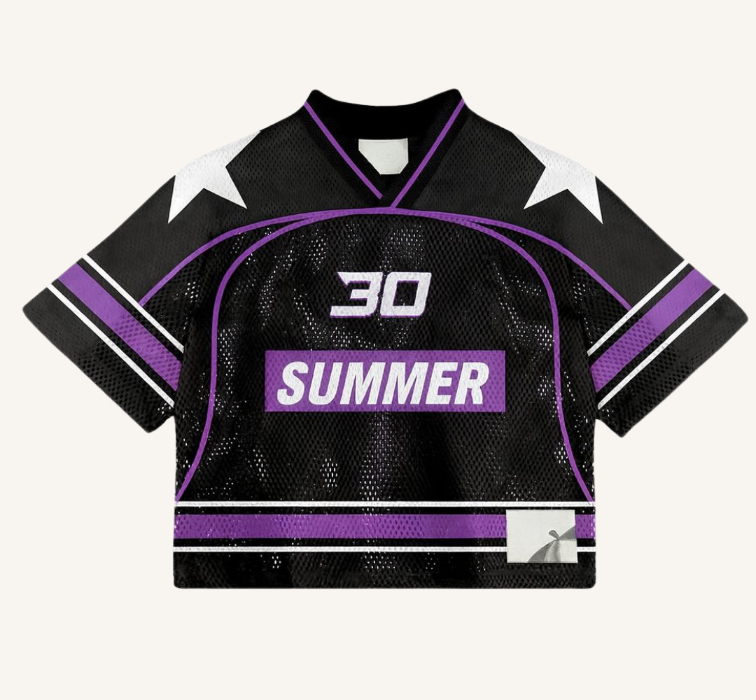 Camiseta Crop Estrella Morada